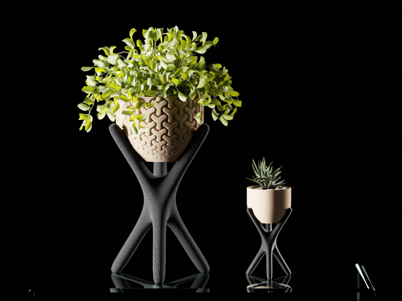Triova Vaas met Stand - 3D Geprint
