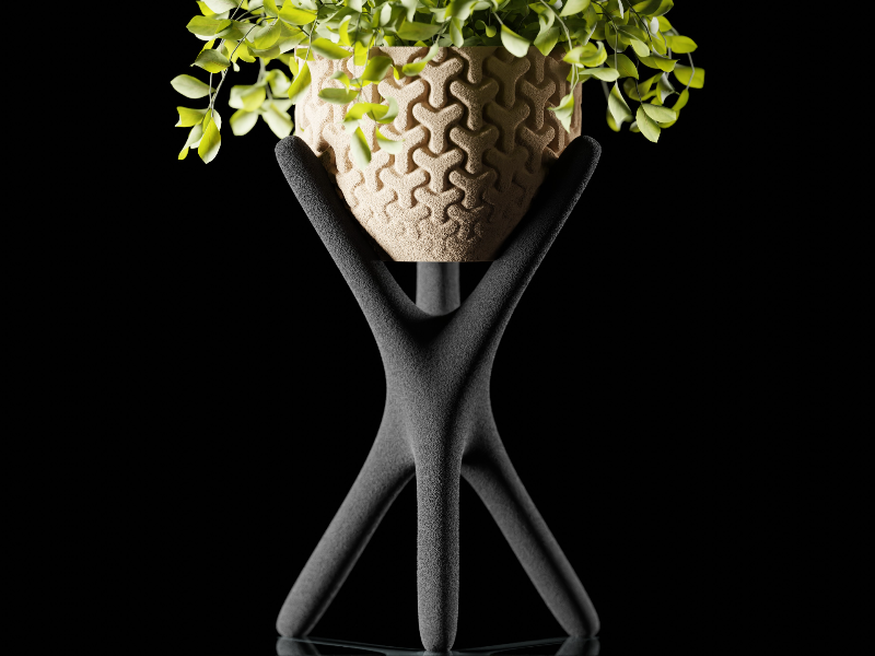 Triova Vaas met Stand - 3D Geprint